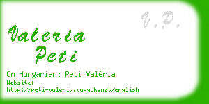 valeria peti business card