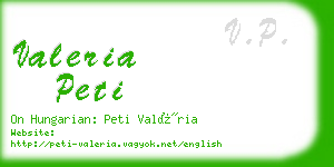 valeria peti business card